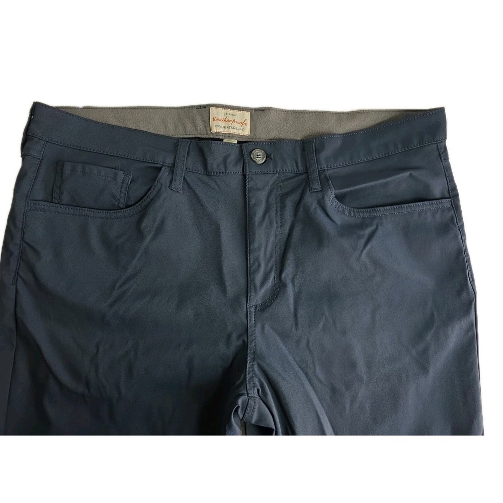 Weatherproof Vintage Mens Navy Blue Regular Fit Stretch Pants 38x32